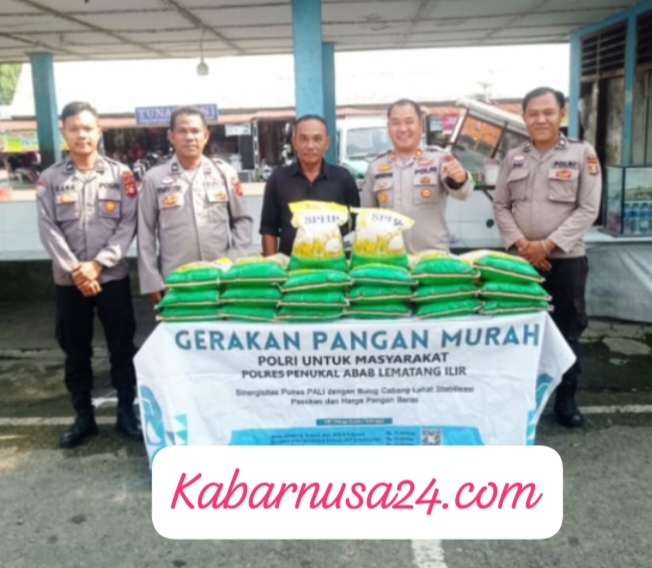 Polres PALI Gelar Gerakan Pasar Murah Serentak di Terminal Pasar Talang Ubi