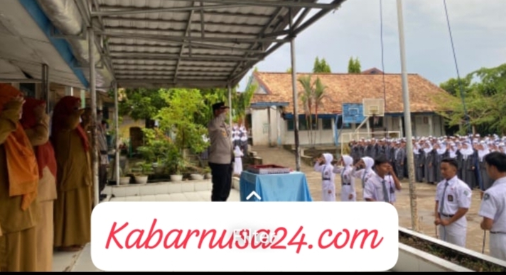 Sat Binmas Polres PALI Jadi Irup di SMA Negeri 1 Talang Ubi, Tekankan Tertib Berlalu Lintas dan Bahaya Narkoba
