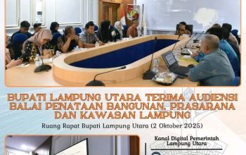 Bupati Lampung Utara  Terima Audensi Balai Penataan Bangunan