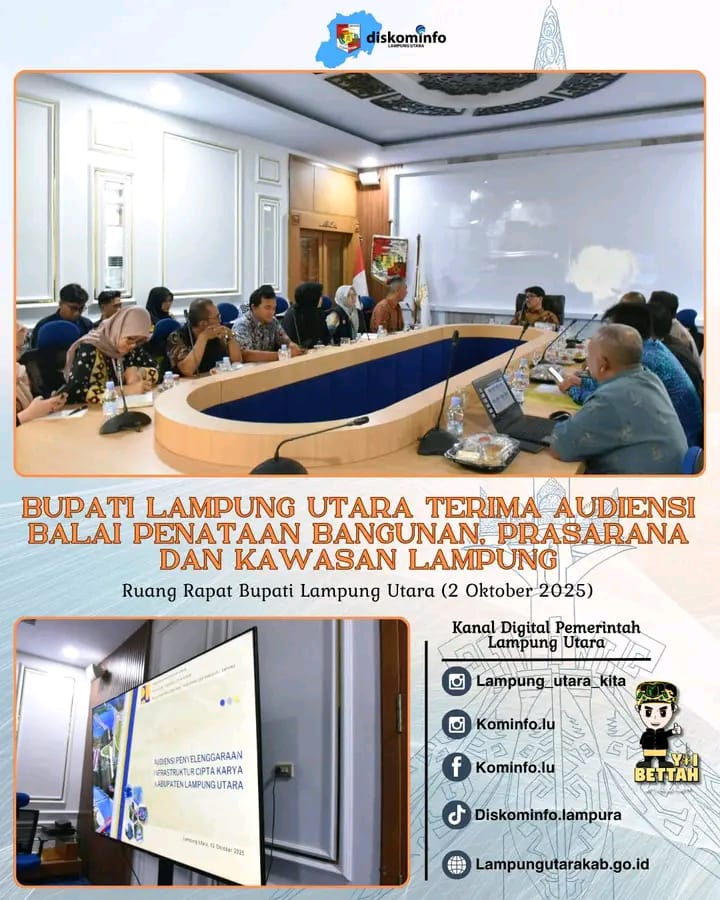Bupati Lampung Utara Terima Audensi Balai Penataan Bangunan