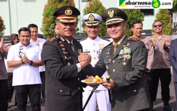 Bentuk Sinergitas , Jajaran  Polres Lampung Utara Berikan  Kejutan Hari  Ulang tahun  TNI Ke- 80