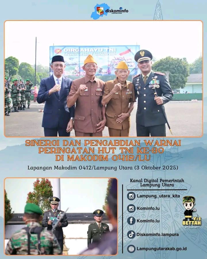 Sinergis warnai Peringatan HUT TNI Ke - 80 Di Makodim 0412/ LU