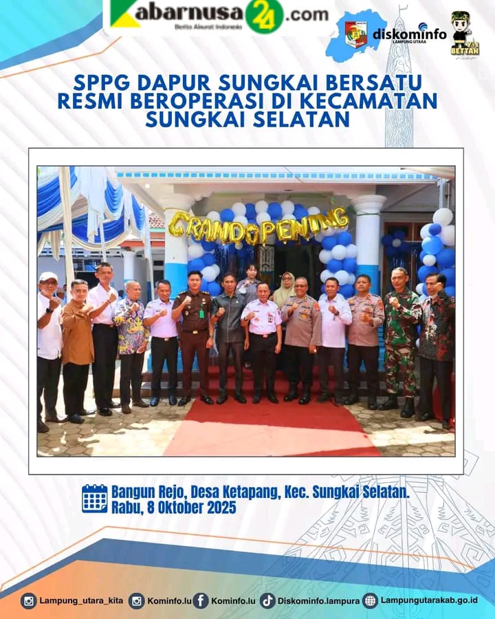 SPPG Dapur Sungkai Bersatu Resmi Beroperasi di Kecamatan Sungkai Selatan