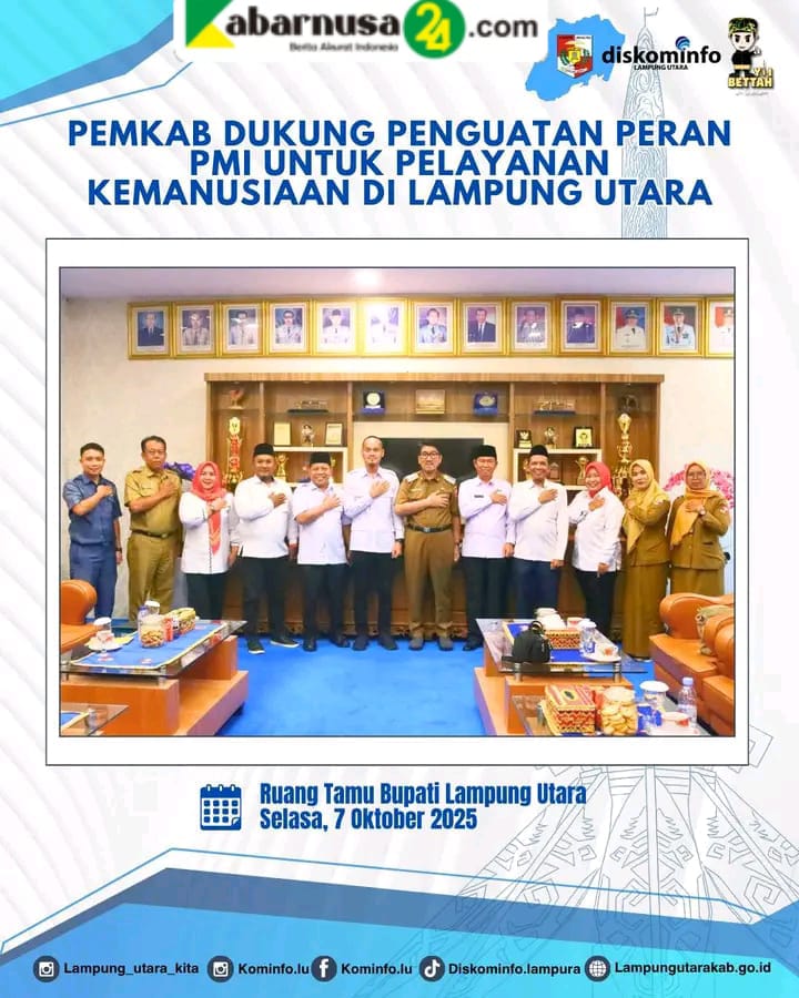 Pemkab Dukung Penguatan PMI Untuk Pelayanan Kemanusiaan Di Lampung utara