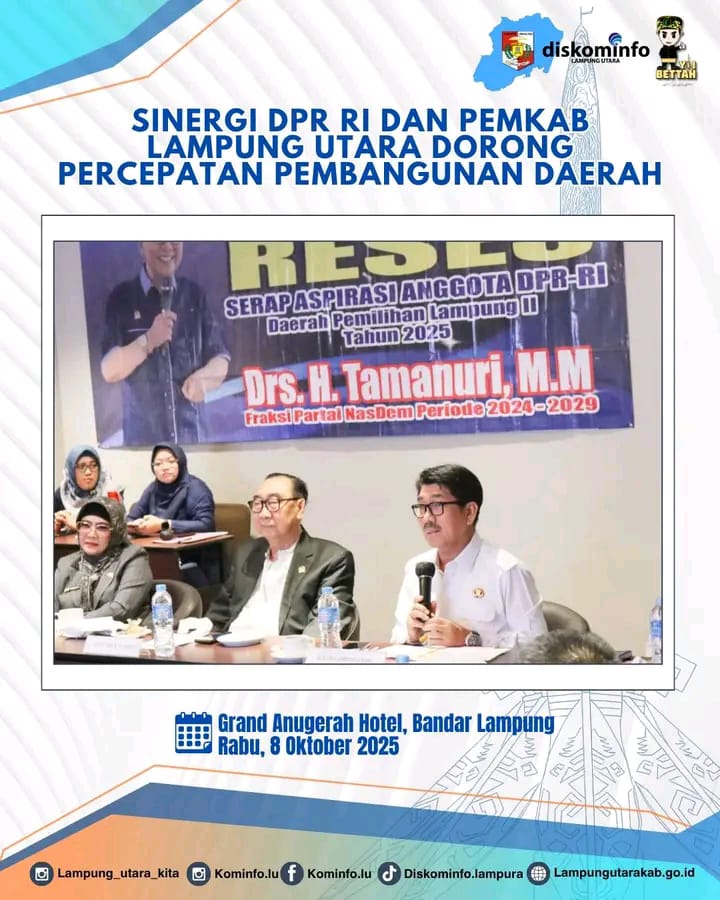 Sinergi DPR Dan Pemkab Lampung Utara Dorong Percepatan Pembangunan Daerah