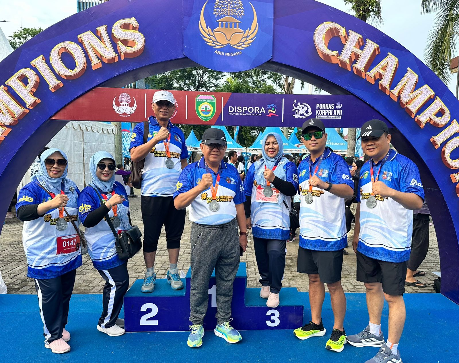 Sekda Lampung Utara Ikuti Korpri Run Pembukaan Pornasas Korpri XVII Di Palembang