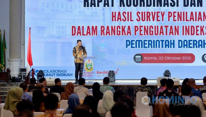 Bupati Karo Hadiri Rakor Evaluasi Capaian IIN Tahun Sebelumnya serta Penguatan IIN/SPI Tahun 2025 di Wilayah Sumatera Utara