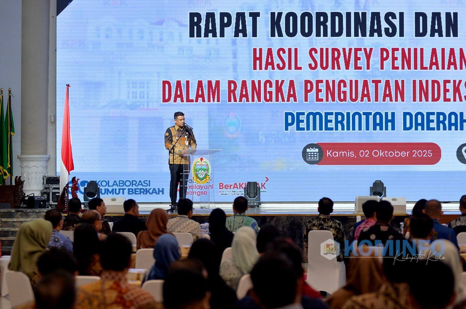 Bupati Karo Hadiri Rakor Evaluasi Capaian IIN Tahun Sebelumnya serta Penguatan IIN/SPI Tahun 2025 di Wilayah Sumatera Utara