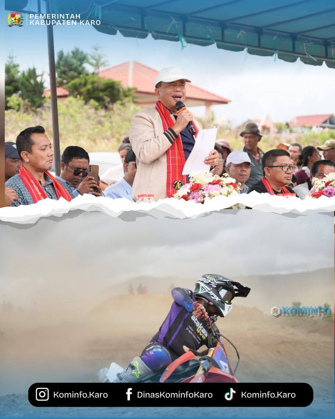Bupati Karo Buka “Ajenta Motocross Siosar”, Dorong Minat dan Prestasi Olahraga Otomotif