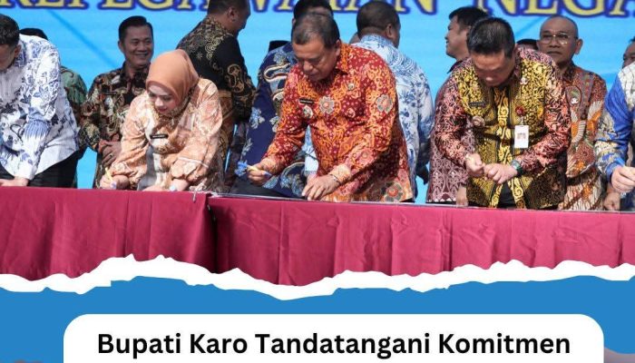 Bupati Karo Tandatangani Komitmen Penerapan Manajemen Talenta ASN, Dukung Reformasi Birokrasi Berbasis Kinerja