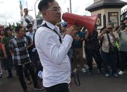 POSE RI Aksi Damai di Polda Sumsel Minta Kapolda Usut Tuntas Kasus Kebakaran Sumur dan Penyulingan Minyak Ilegal Keluang