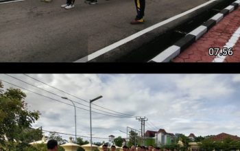 Polres PALI Laksanakan Kegiatan Olahraga Rutin Jaga Stamina Personel