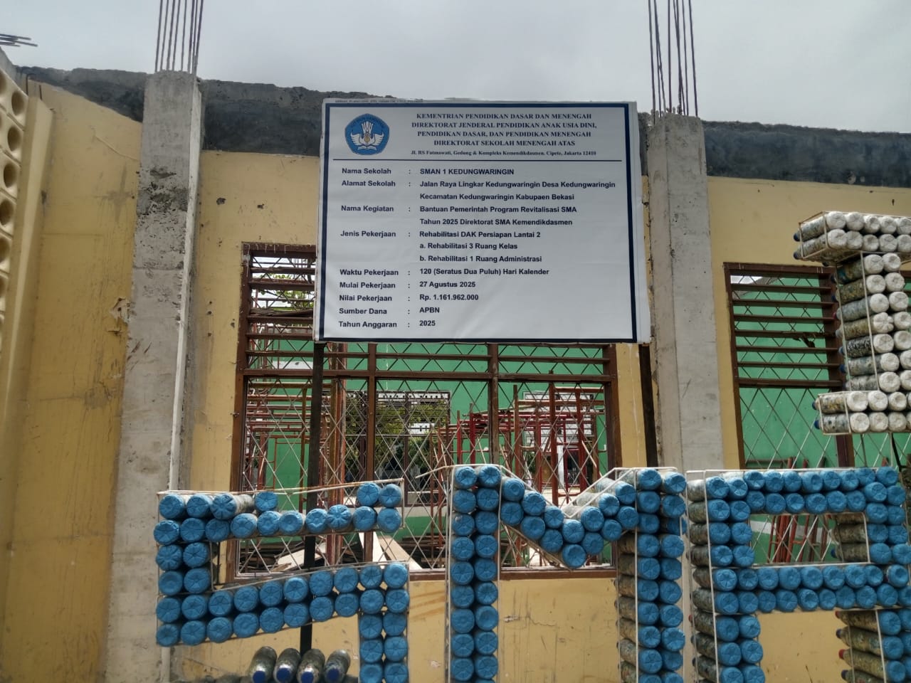 Revitalisasi Sekolah di SMAN 1 Kedungwaringin Tanpa Pelaksana Kegiatan Lantas Siapa yang Mengerjakan? Konfirmasi dan Klarifikasi Media tak Diindahkan