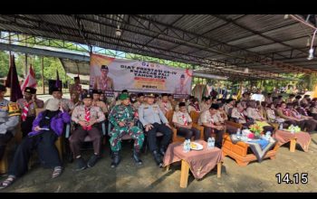Polsek Talang Ubi Amankan Penutupan Giat Prestasi Pramuka Ke-IV Kwartir Cabang PALI Tahun 2025