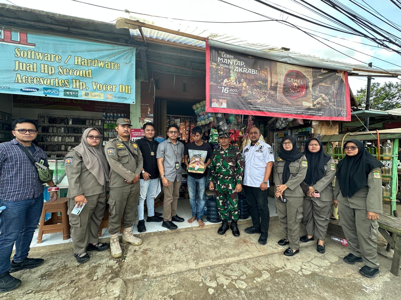 2.416 Rokok Ilegal Berhasil Diamankan Pol PP Kabupaten Bekasi Bersama Bea Cukai Bekasi dan TNI