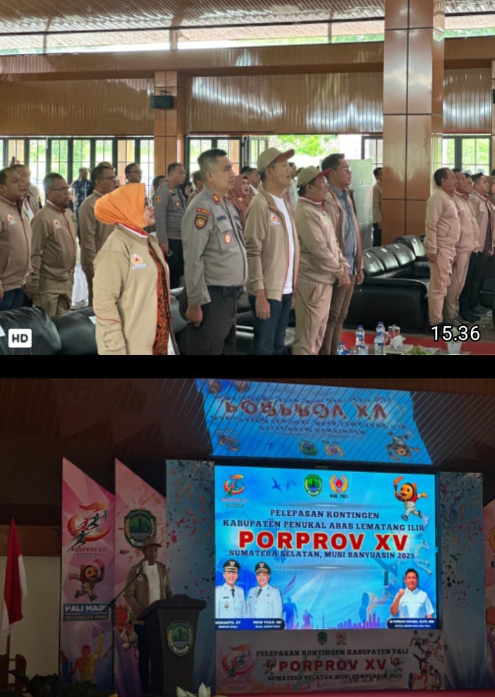 Pemkab PALI Lepas Kontingen PORPROV XV Sumsel 2025, Polres PALI Beri Dukungan Penuh untuk Atlet Daerah