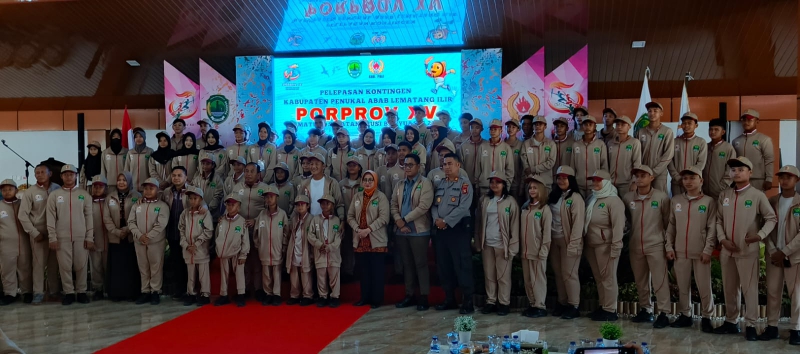 Bupati Asgianto ST, Resmi Melepas kontingen Kabupaten PALI Menuju Pekan Olahraga Provinsi (PORPROV) XV Sumatera Selatan