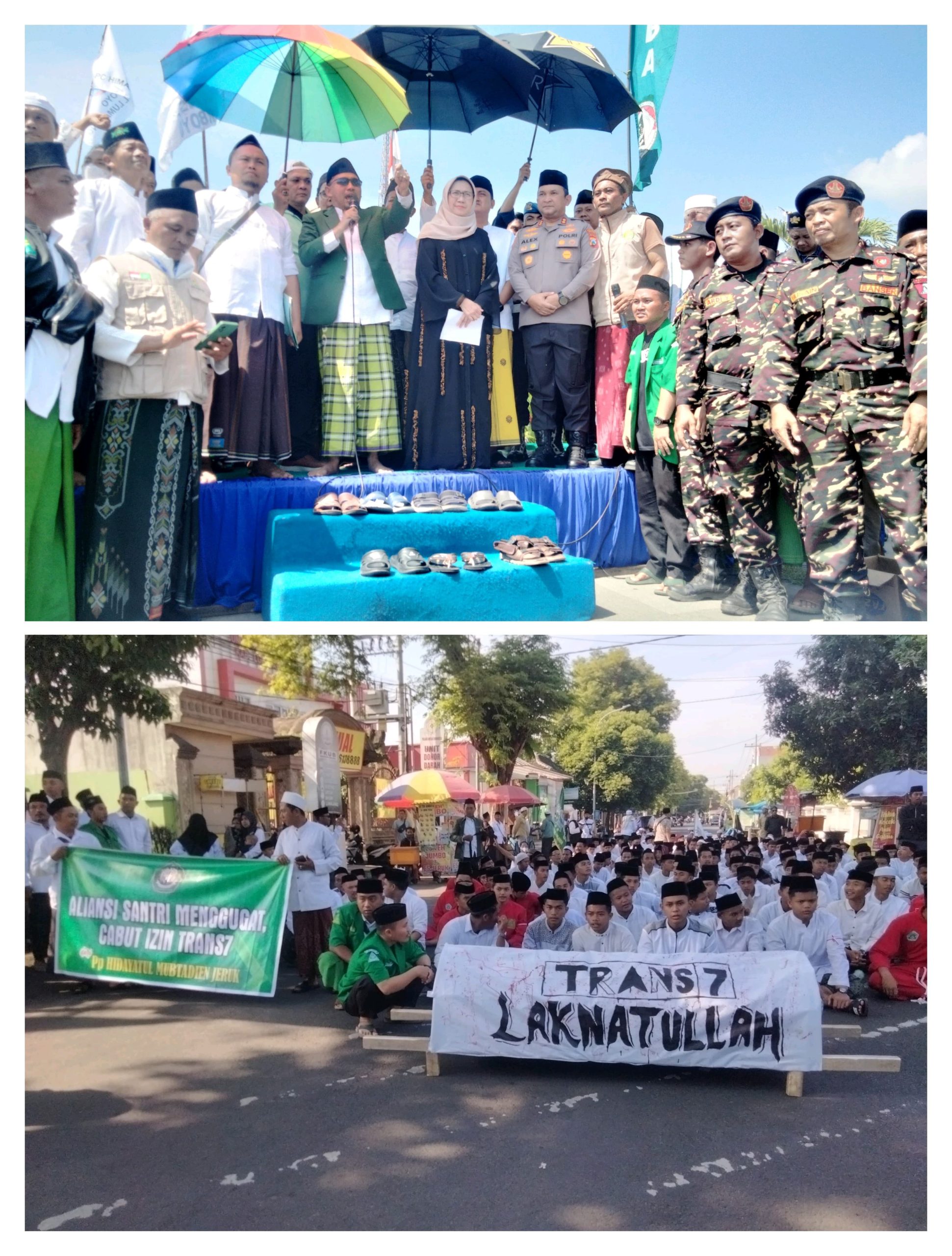 Aksi Unjuk Rasa Aliansi Santri Desak Trans 7 : Permintaan Maaf Terbuka 