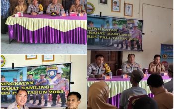 Kasat Binmas Polres PALI Sosialisasi Peningkatan Kemampuan Kasatkamling di Desa Karta Dewa