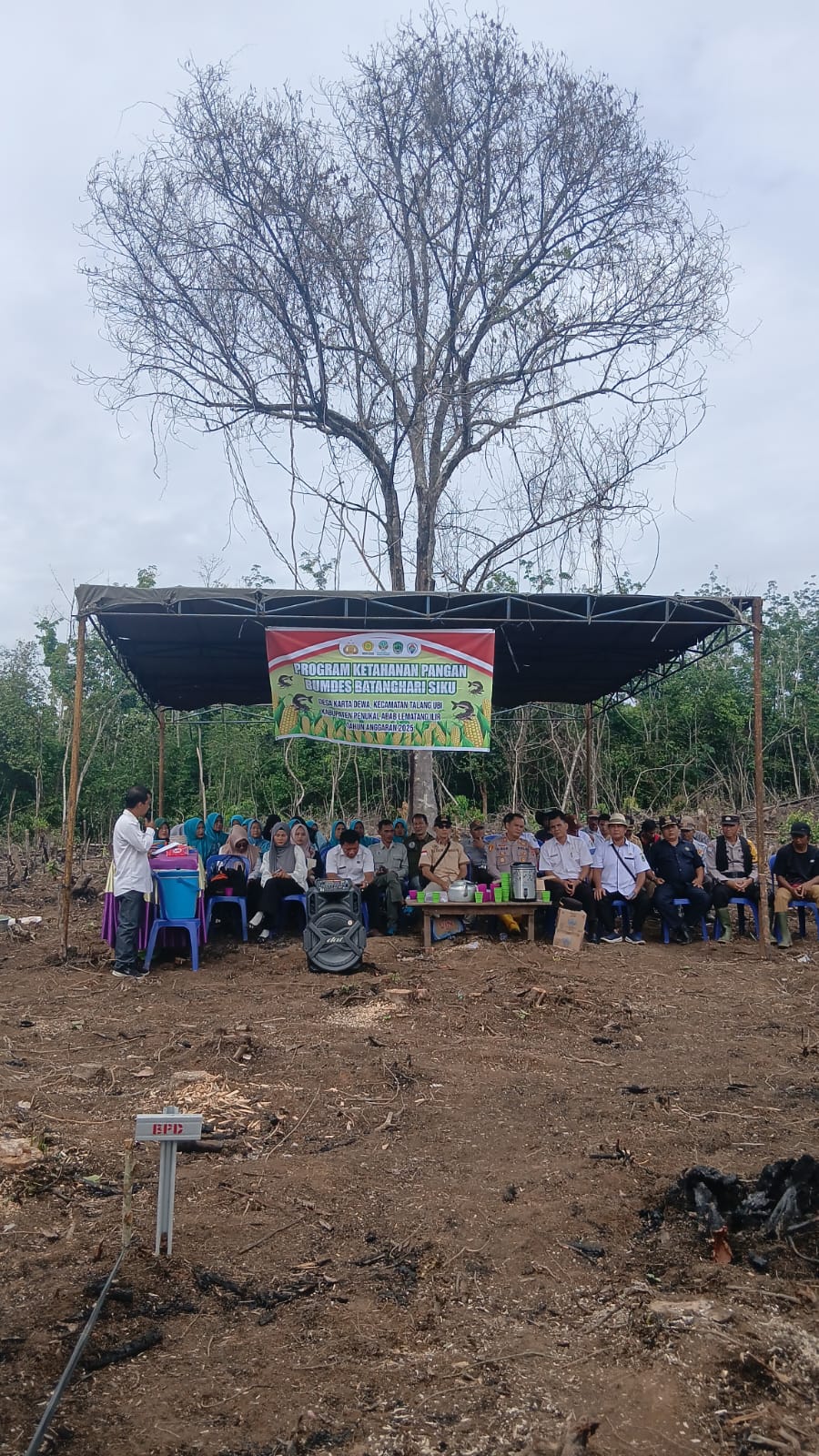 Polsek Talang Ubi Dukung Program Ketahanan Pangan Melalui Penanaman Jagung Hibrida di Desa Karta Dewa
