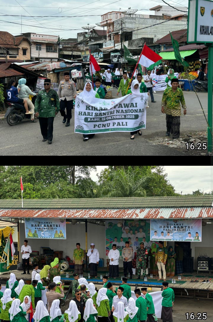 Polres PALI Amankan Kegiatan Apel dan Pengajian Akbar Hari Santri Nasional 2025, Wujud Sinergi dalam Menjaga Nilai Kebangsaan dan Keagamaan