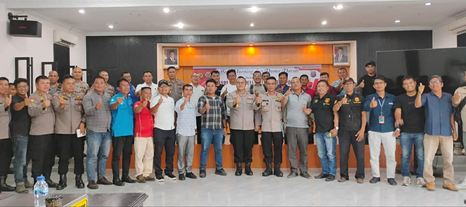 Polres Sibolga Gelar Coffee Morning dan Donor Darah Bersama Insan Pers dalam Rangka Hari Jadi Humas Polri 2025