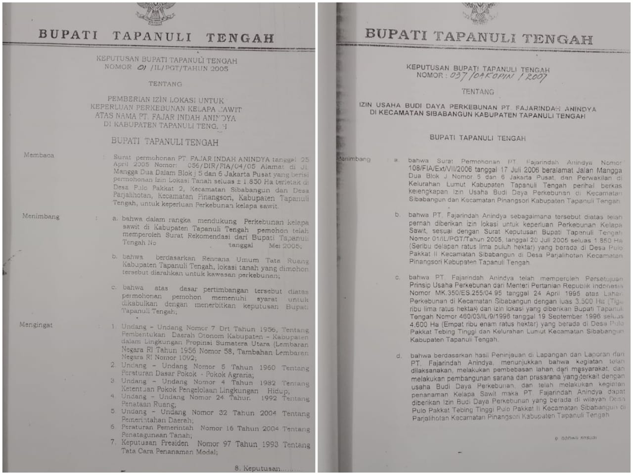 PT. FIA Diduga Beroperasi Puluhan Tahun tanpa Memiliki HGU dan Abaikan Kewajiban Pajak