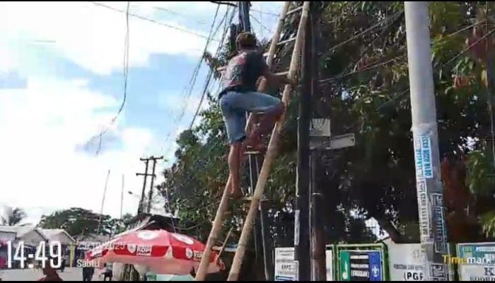 Diduga Tidak Kantongi Izin, Pemasangan Kabel Fiber Optik di jalan Raya Sukatani jadi sorotan Warga