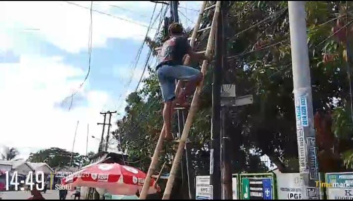 Diduga Tidak Kantongi Izin, Pemasangan Kabel Fiber Optik di jalan Raya Sukatani jadi sorotan Warga