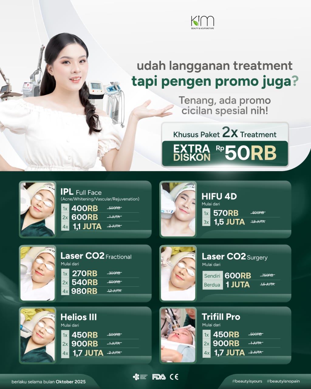 KIM Beauty & Acupuncture Hadirkan Promo Eksklusif Treatment Selama Bulan Oktober 2025 KIM Beauty & Acupuncture Hadirkan Promo Eksklusif Treatment Selama Bulan Oktober 2025