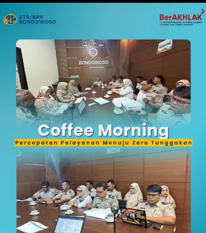Coffee Morning Kantor Pertanahan Bondowoso Bahas Penyelesaian Program Strategis