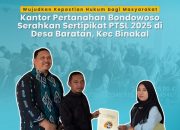 Penyerahan Sertipikat PTSL 2025 di Desa Baratan, Kecamatan Binakal