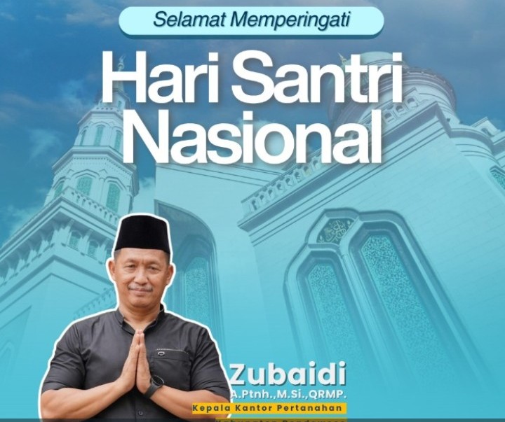 Kepala Kantor Badan Pertanahan Nasional Bondowoso Ucapkan Selamat Hari Santri Nasional
