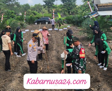 Polsek Penukal Abab Dukung Program Swasembada Pangan Lewat Penanaman Jagung di Desa Purun Timur