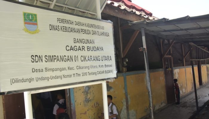 Bangunan Bersejarah, SDN Simpangan 01 Cikarang Utara ditetapkan Sebagai Bangunan Cagar Budaya