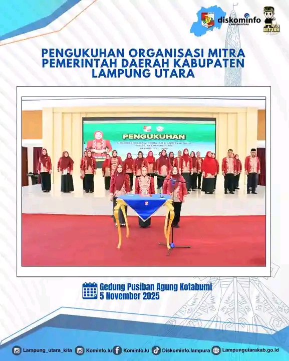 Pengukuhan Organisasi Mitra Pemerintah Daerah Kabupaten Lampung Utara