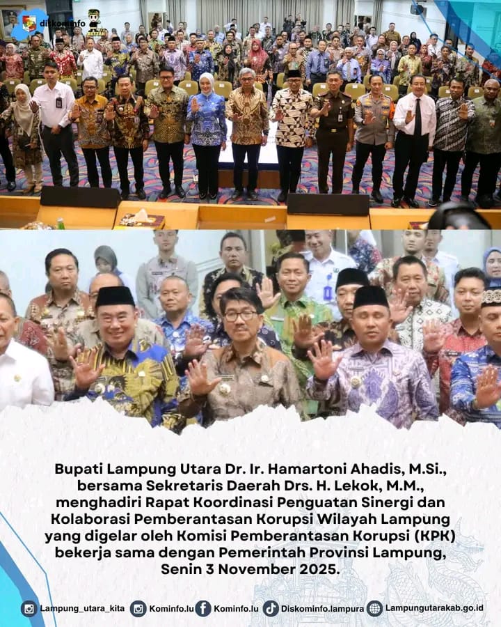 Rapat Koordinasi Penguatan Sinergi Dan Kolaborasi Pemberantasan korupsi Wilayah Lampung
