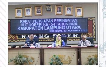 Pemkab Lampura  Solidkan Langkah Sambut HUT KORPRI Ke -54
