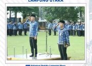 Wabup Tegaskan Integritas ASN Di Upacara  Bulanan  Pemkab Lampung Utara