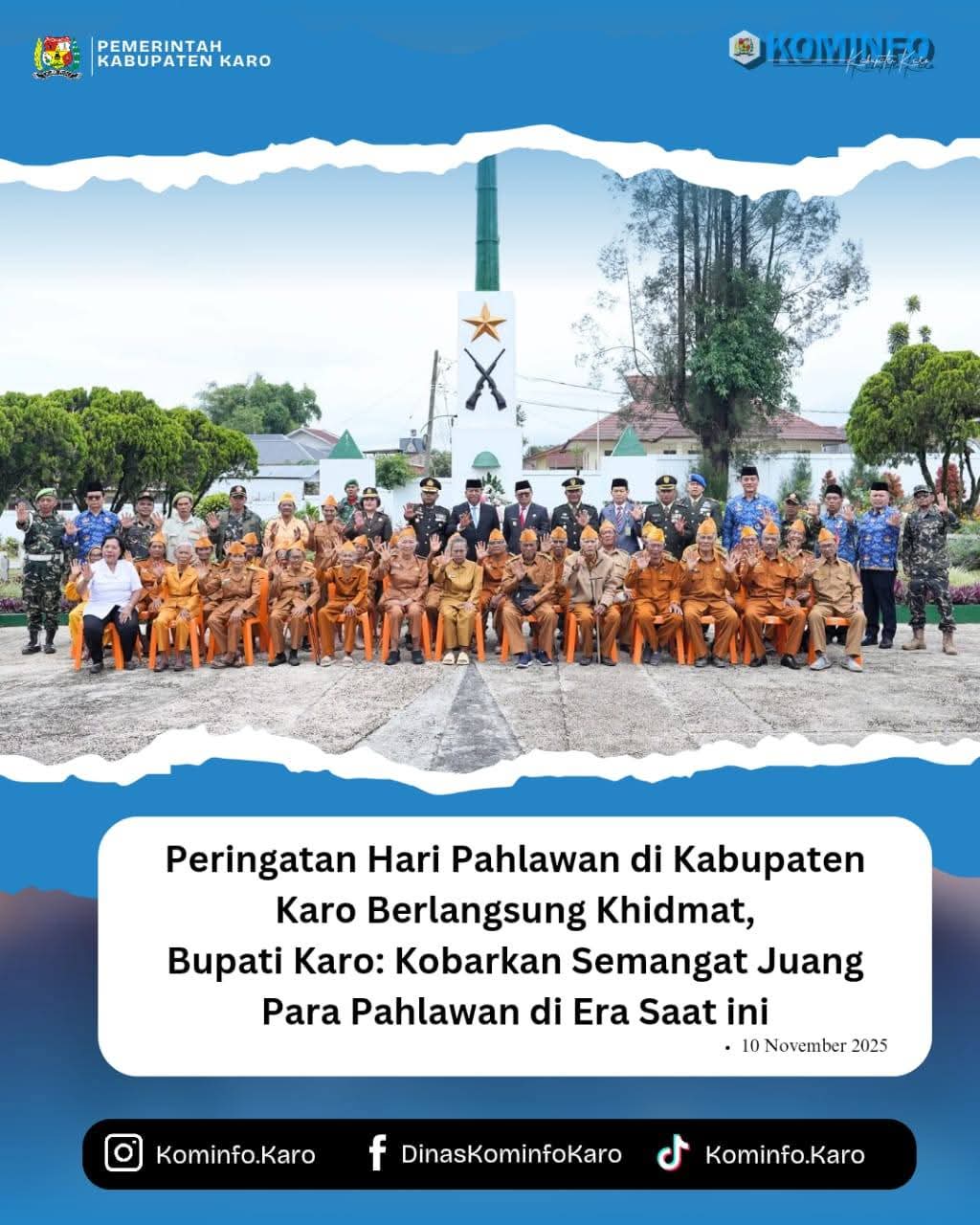 Upacara Peringatan Hari Pahlawan Tahun 2025 Kabupaten Karo
