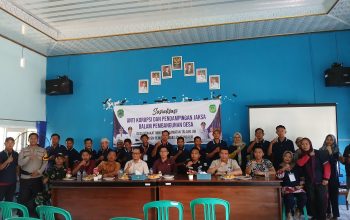 Bhabinkamtibmas Hadiri Sosialisasi Anti Korupsi dan Pendampingan Jaksa di Desa Benakat Minyak
