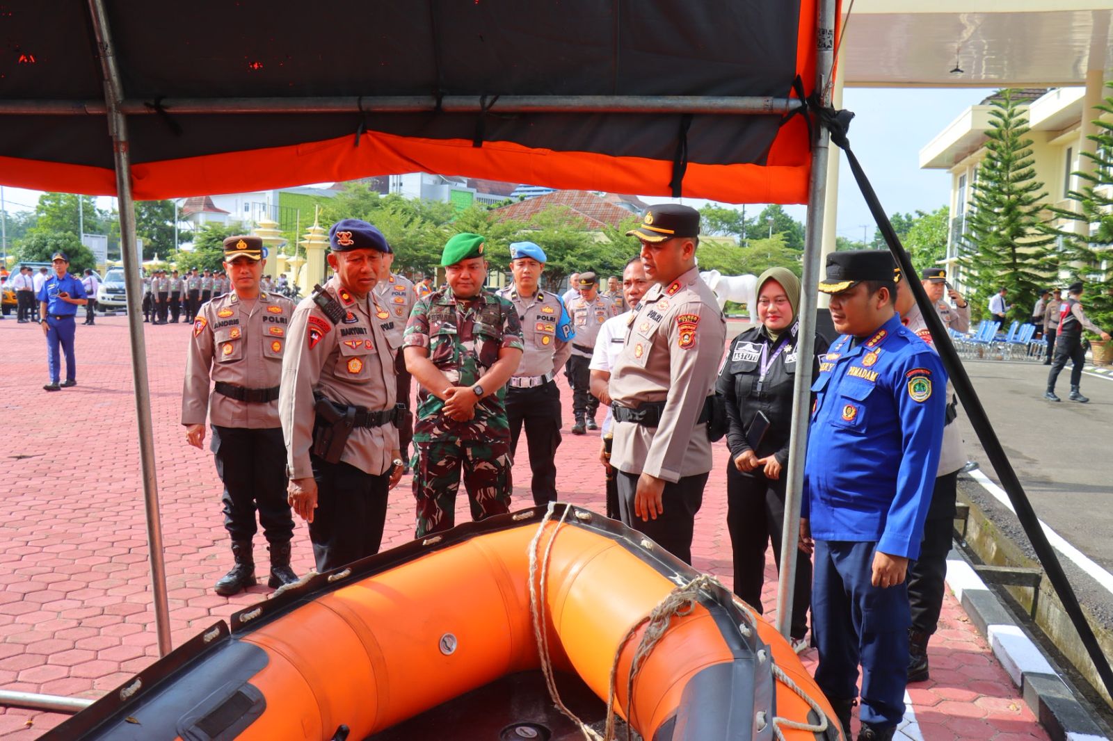 AKBP Yunar H.P Sirait Pimpin Apel Kesiapan Tanggap Darurat Bencana Hidrometeorologi Di Mako Polres PALI