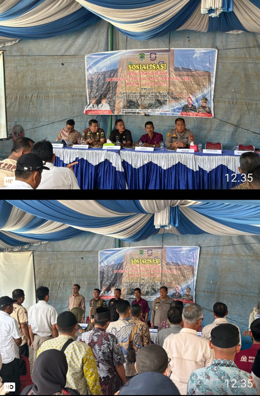 Polsek Talang Ubi Dukung Sosialisasi Perda Ketertiban Umum, Wujudkan Masyarakat PALI Yang Aman dan Tenteram