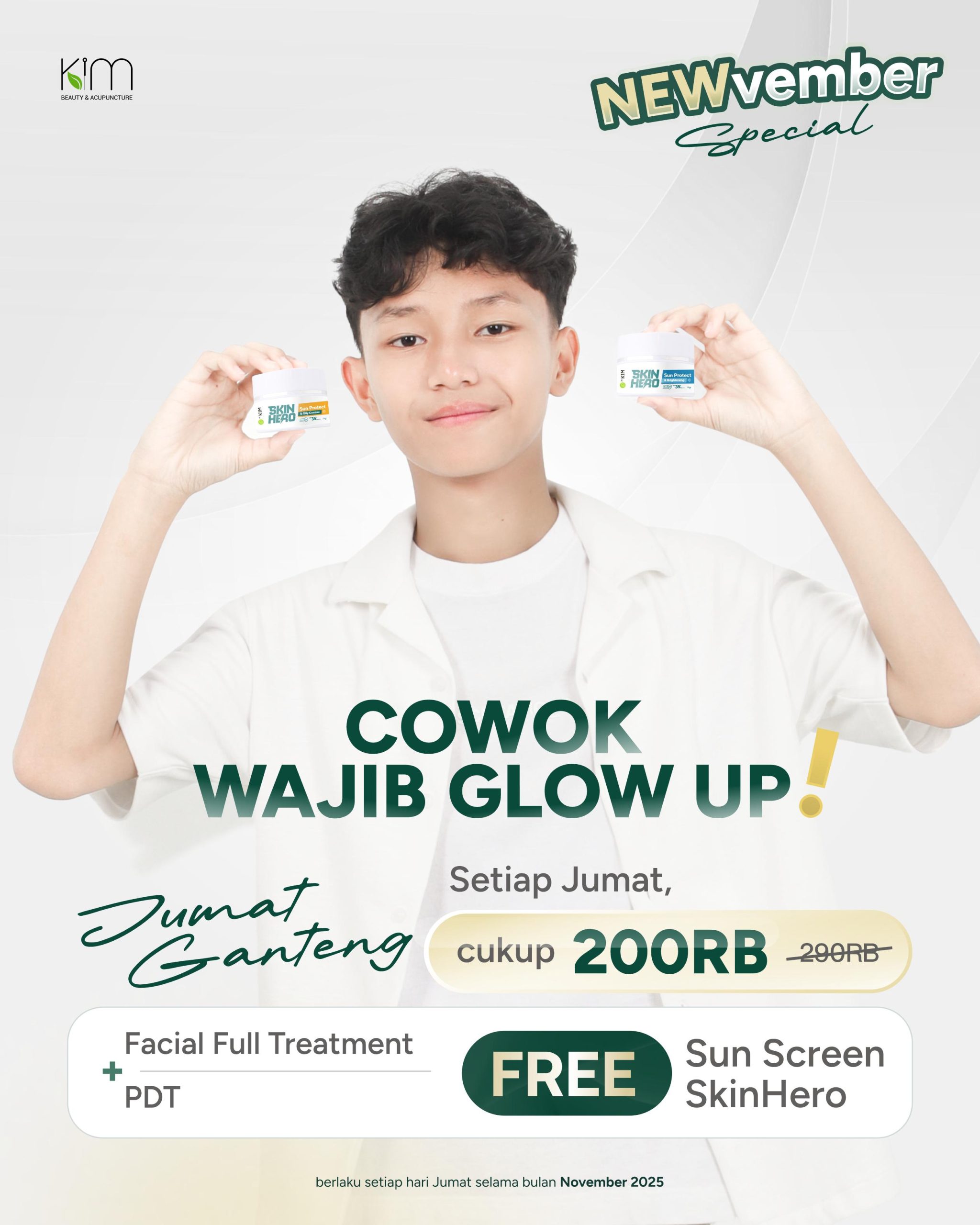 KIM Beauty Clinic Hadirkan Promo “NEWvember Special: Cowok Wajib Glow Up!”