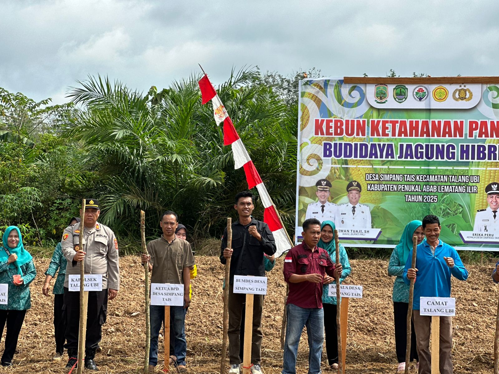 Polsek Talang Ubi Laksanakan Penanaman Jagung di Desa Simpang Tais sebagai Upaya Perkuat Ketahanan Pangan Daerah