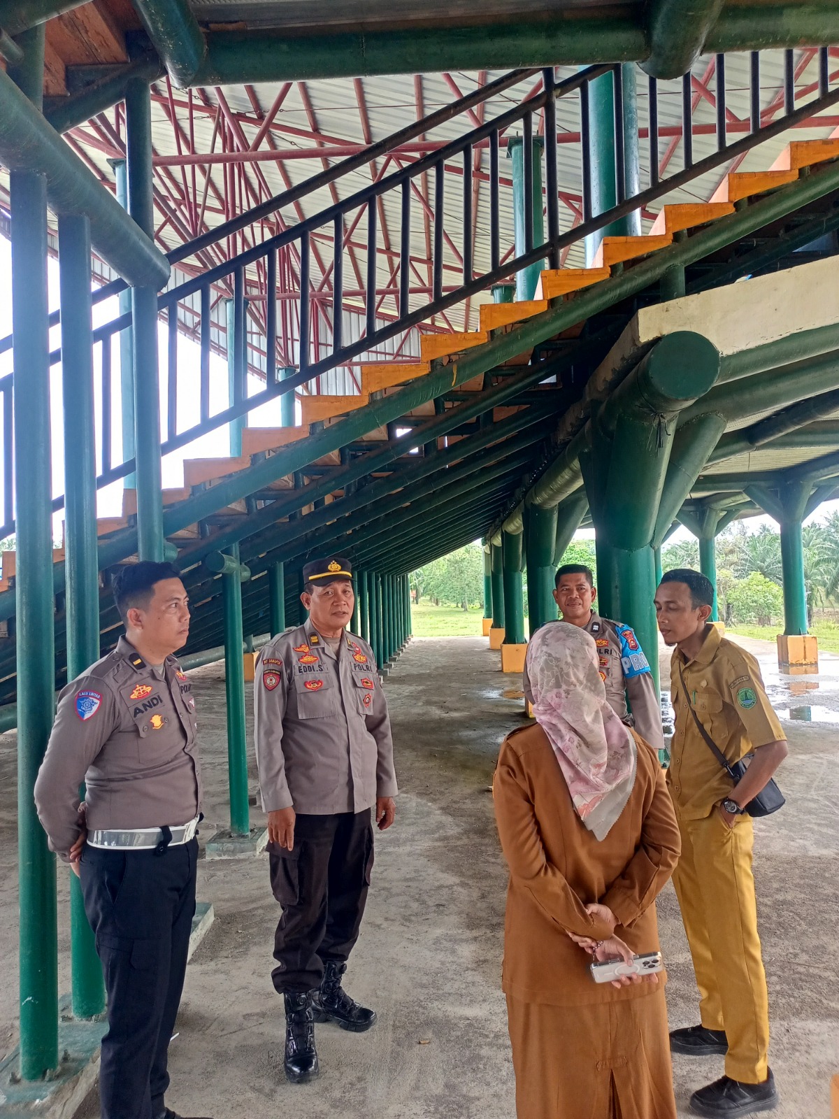Polsek Talang Ubi Dampingi Pengecekan Kesiapan Festival Candi Bumi Ayu 2025