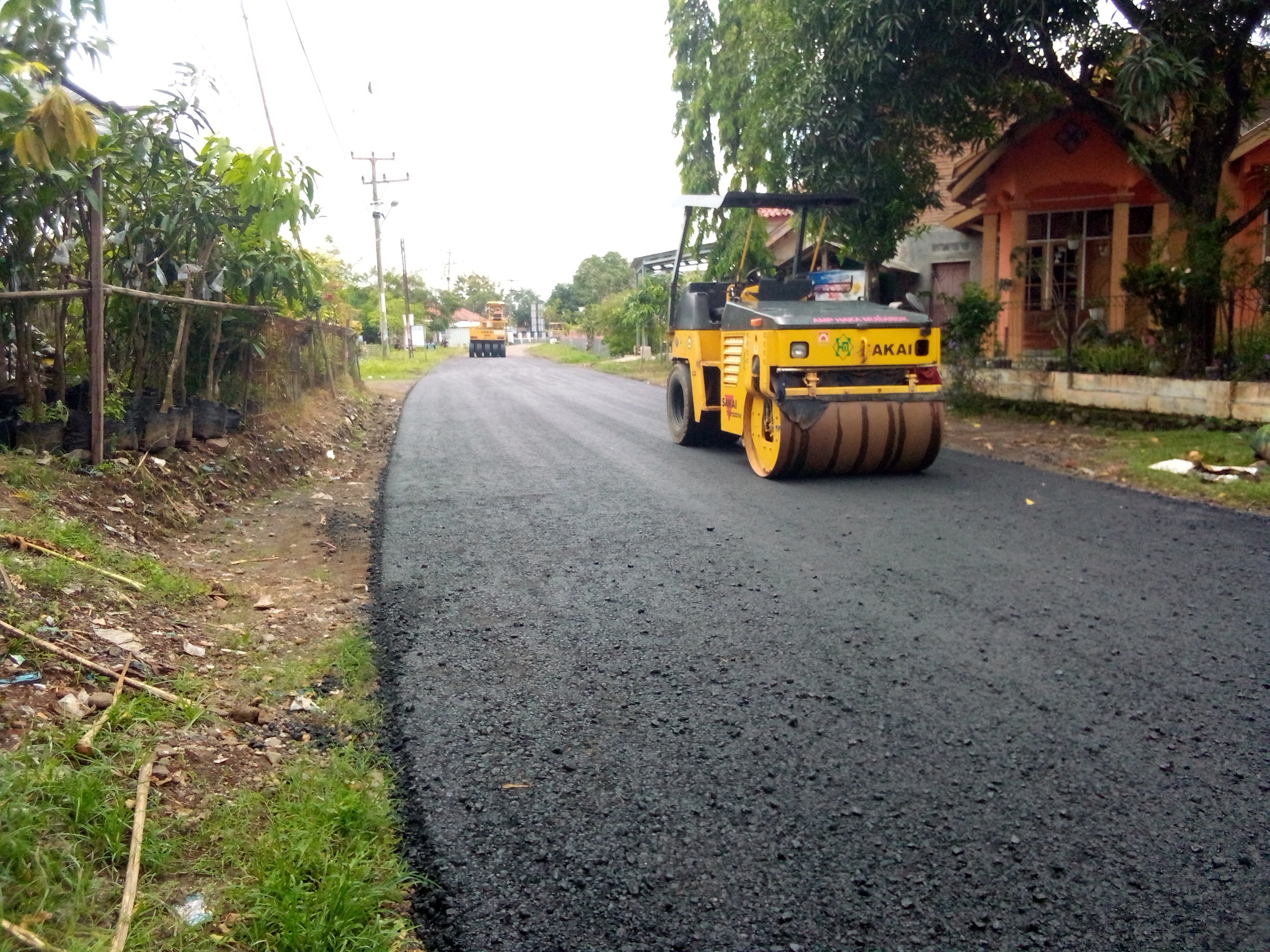 Proyek Hotmix di Desa Bulak Lor Jatibarang Disambut Baik Warga