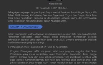 Pelayanan Publik Gemilang dan Istimewa Dinas Pendidikan Kabupaten Bogor Tahun 2025