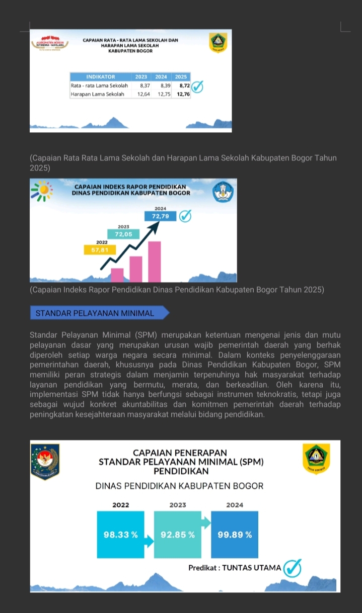Pelayanan Publik Gemilang dan Istimewa Dinas Pendidikan Kabupaten Bogor Tahun 2025
