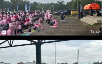 Polres PALI Kawal Ketat Senam Pound Fit Festival Candi Bumi Ayu